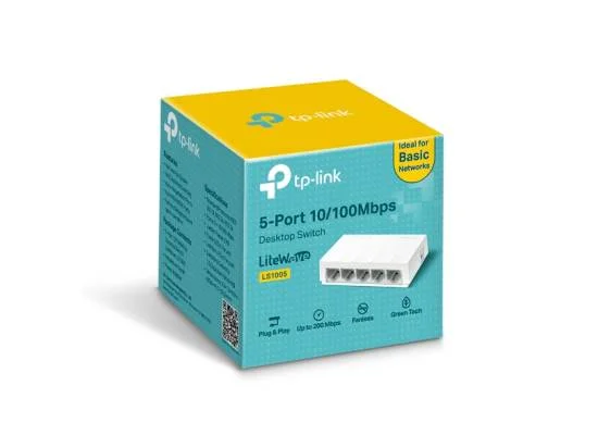TP-LINK LS1005G 5-Port 10/100Mbps Desktop Network Switch - Thumbnail 4