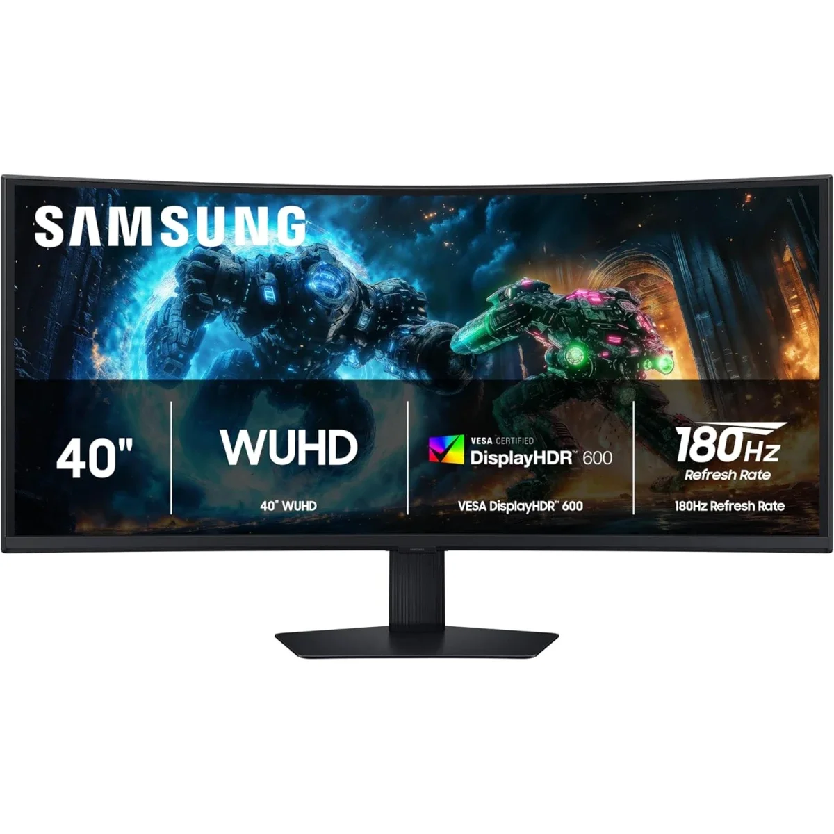 شاشة ألعاب Samsung Odyssey G7 G75F منحنية 40 إنش WUHD بتردد 180 هرتز