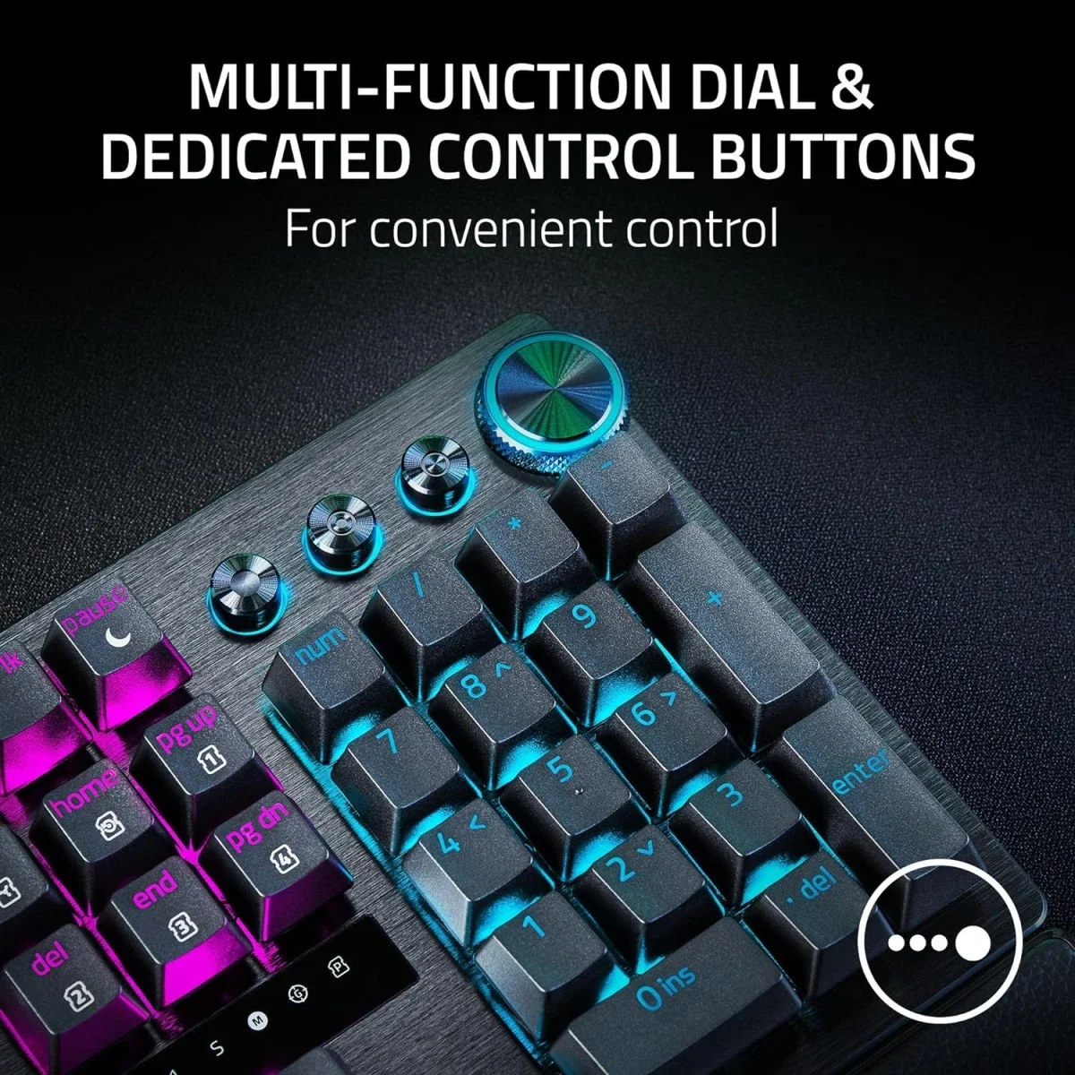 Razer Huntsman V3 Pro Esports Gaming Keyboard with Analog Optical Switches - Black - Thumbnail 5