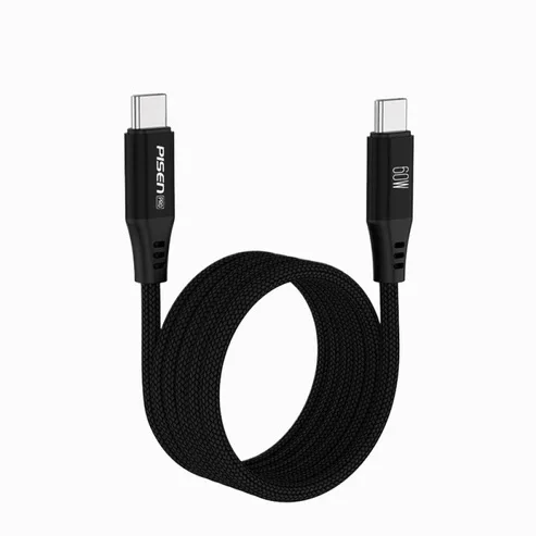كيبل Pisen CC-FC22-1000 مغناطيسي مجدول USB-C إلى USB-C بقدرة 60W وطول 1 متر - Thumbnail 5