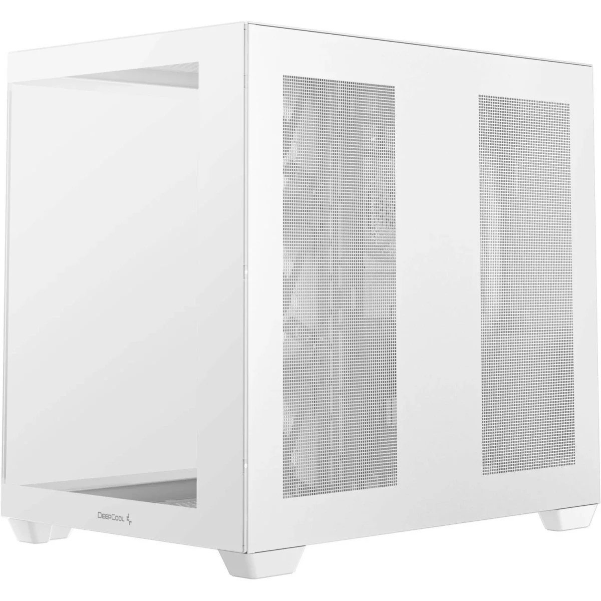 هيكل كمبيوتر DeepCool CG530 4F بانورامي ATX ميد تاور مع 4 مراوح مثبتة مسبقًا وتصميم ثنائي الحجرة، أبيض - Image 8