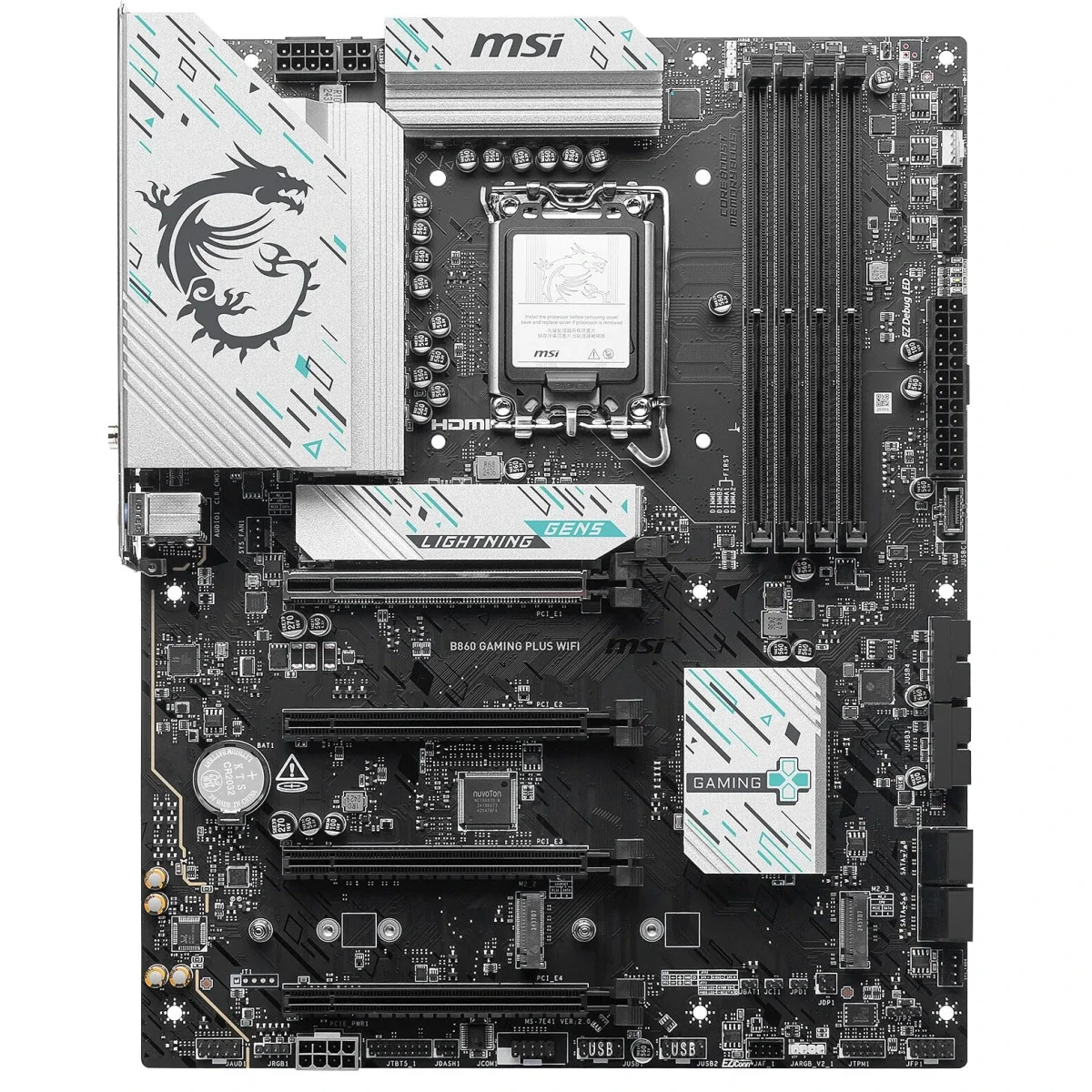 MSI B860 Gaming Plus WiFi 7 DDR5 ATX Motherboard LGA 1851 PCIe 5.0 3x M.2 - Image 3