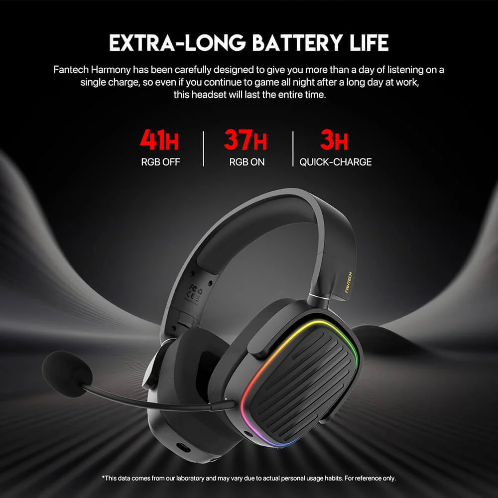 Fantech Harmony WHG02 Wireless & Bluetooth Headphone Tri-Mode Connection White - Thumbnail 5
