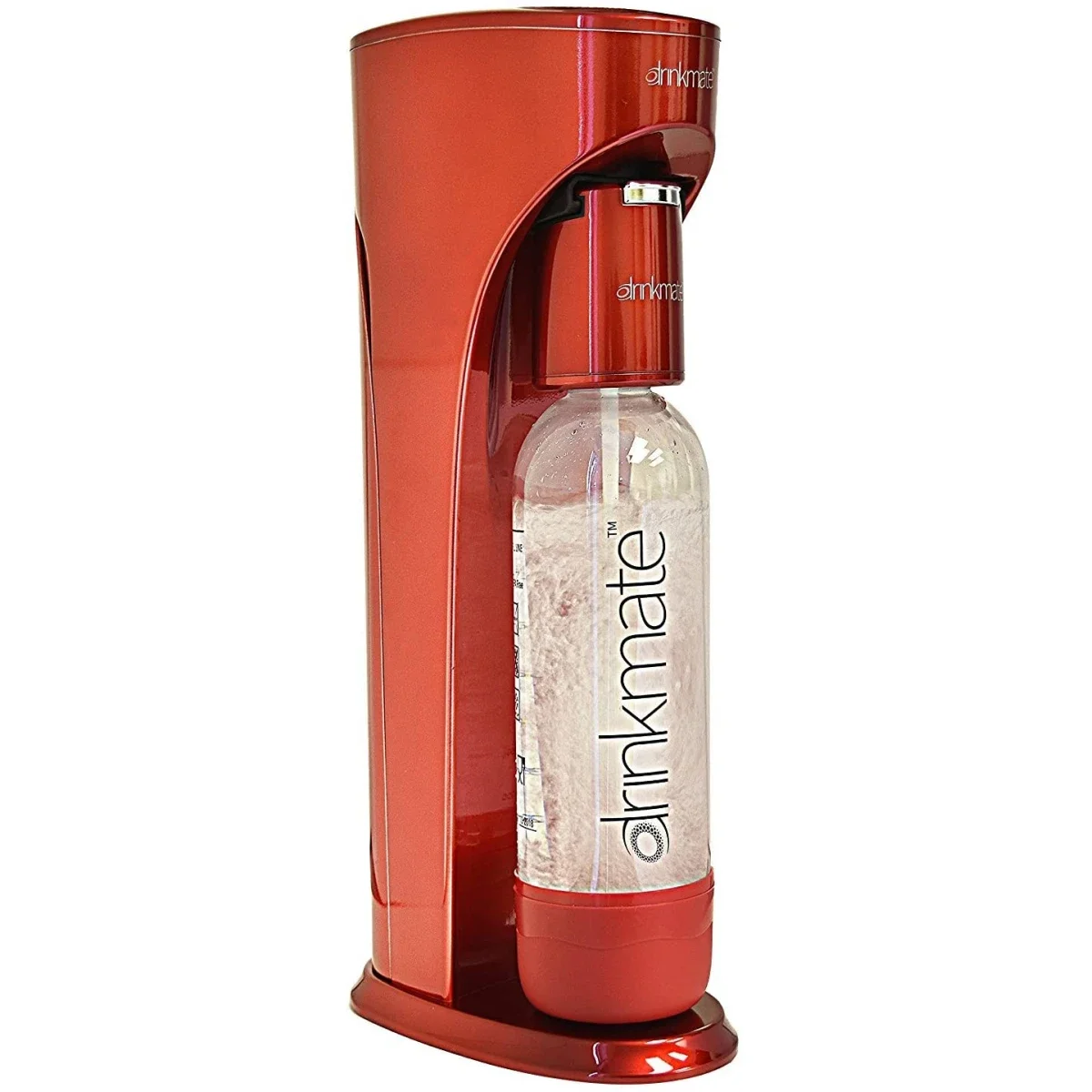 DrinkMate Water & Soda Machine with CO2 Cylinder Included - Red
