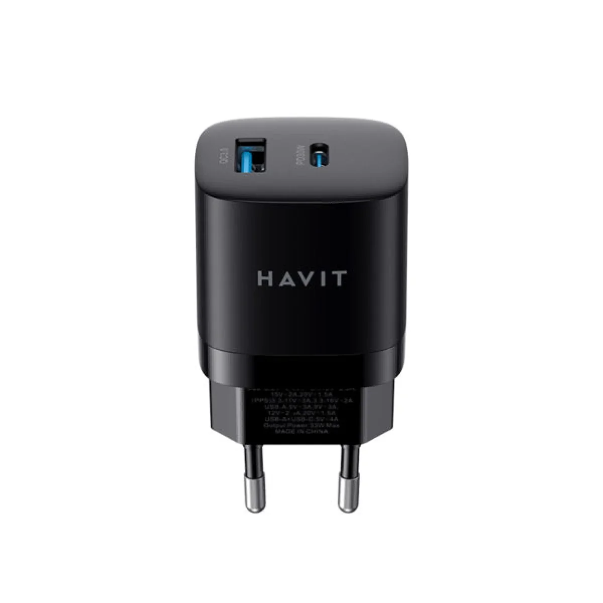 شاحن سفر USB HAVIT UC30 بقدرة 30 واط USB-C PD ودعم QC 3.0 - Thumbnail 3
