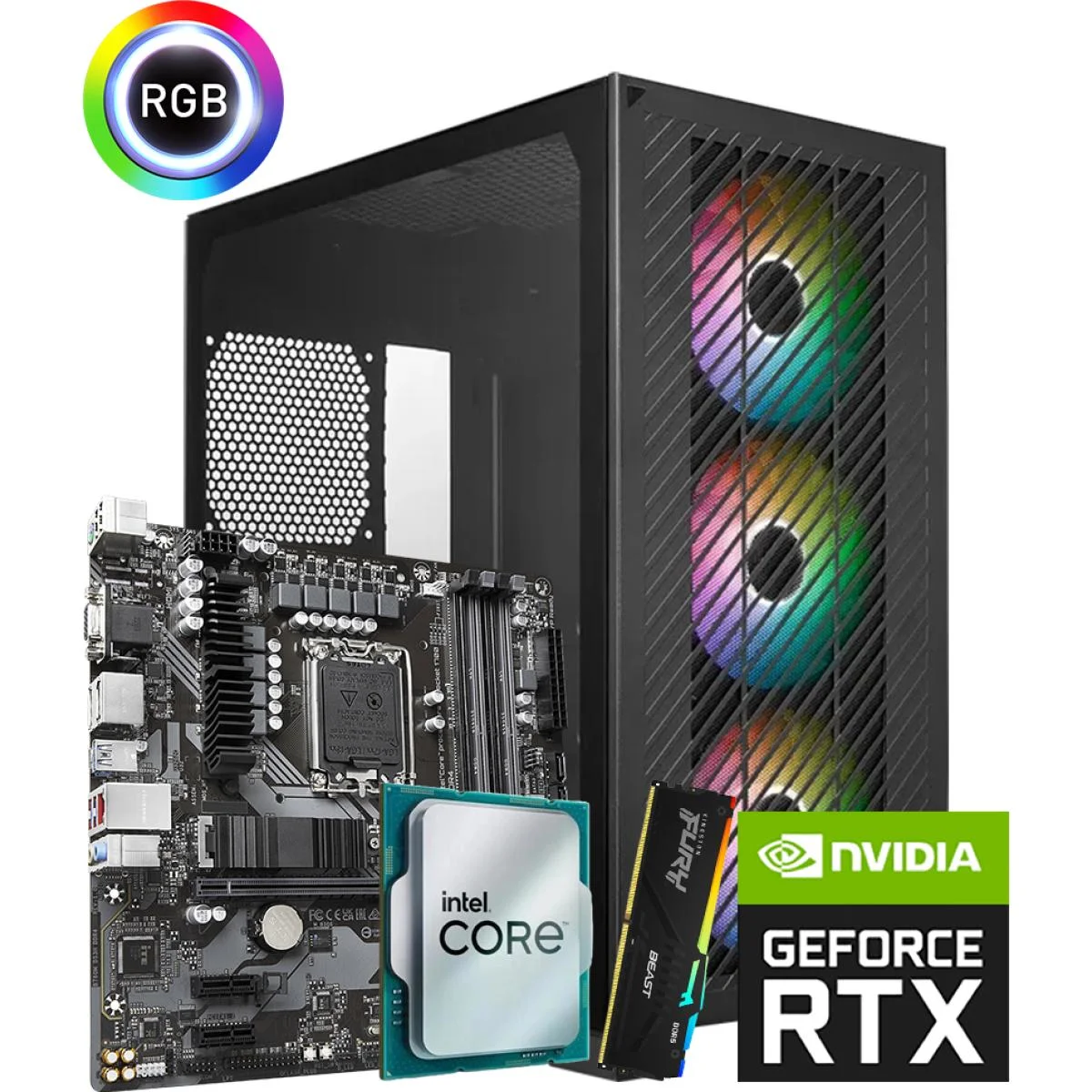 Intel Core i5-12400F RTX 5060 8GB Gaming PC Build with 16GB DDR4 RAM