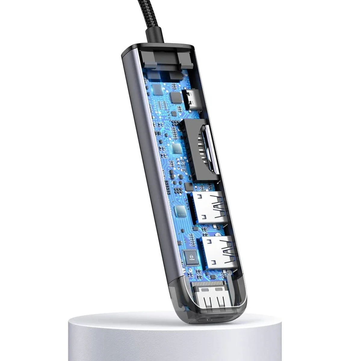 Mcdodo HU-7740 6-in-1 USB-C Hub with HDMI, VGA, 2x USB 3.0, PD 100W & SD/TF - Image 3