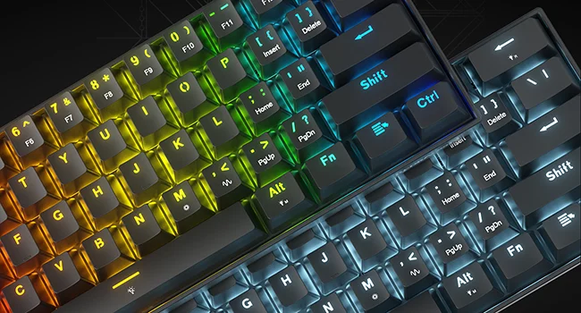 كيبورد ألعاب Redragon K617 HE سلكي 60% بمفاتيح Hall Effect مغناطيسية - أسود Essential - Thumbnail 12