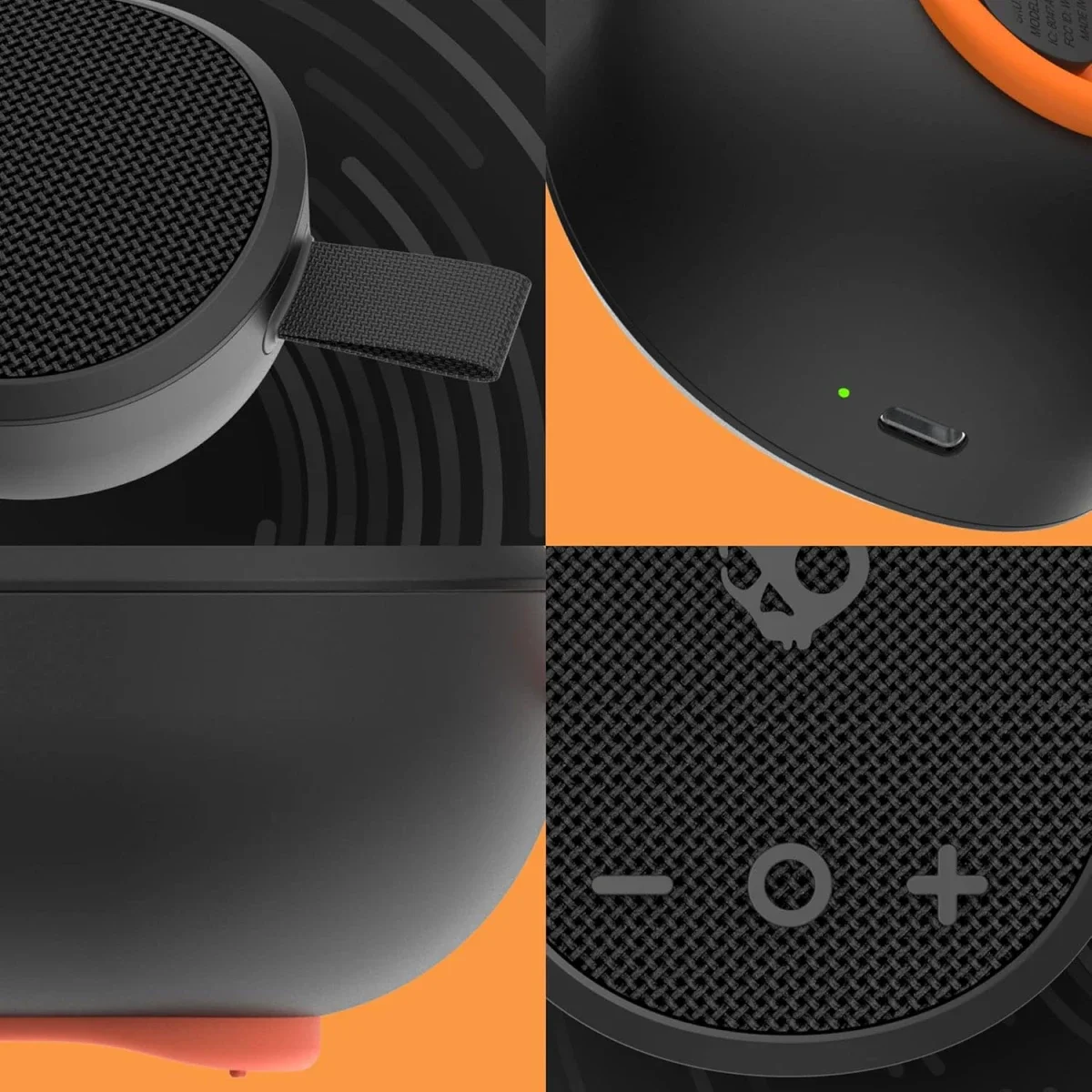 سماعة Skullcandy Ounce بلوتوث لاسلكية صغيرة محمولة مقاومة للماء IPX7 وبطارية 16 ساعة - أسود - Image 3