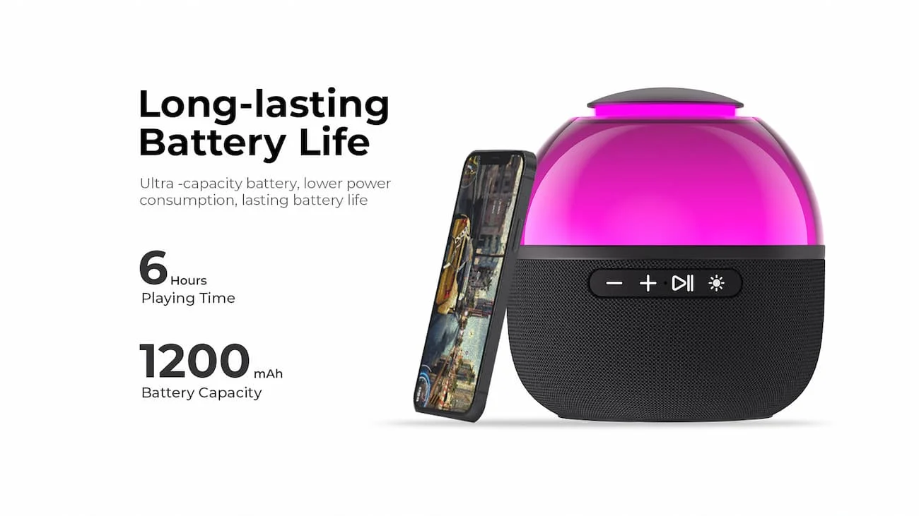 HAVIT SK900BT Wireless Speaker with RGB Lights and 360° Surround Sound - Thumbnail 8