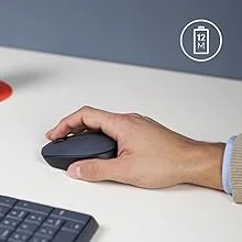 ماوس لاسلكي Logitech M170 مع مستقبل USB وعمر بطارية 12 شهر - رمادي - Thumbnail 8