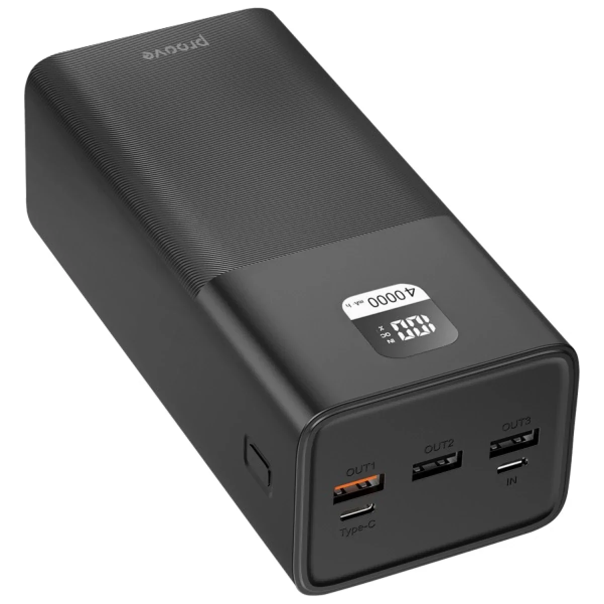 باور بانك Proove Giant Lite بسعة 40000mAh و3 منافذ USB وType-C وMicro USB وقدرة 22.5 واط - أسود - Thumbnail 2