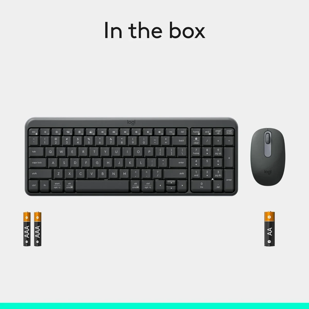 Logitech MK250 Bluetooth Keyboard & Mouse Combo, Arabic/English Layout, Graphite - Image 8