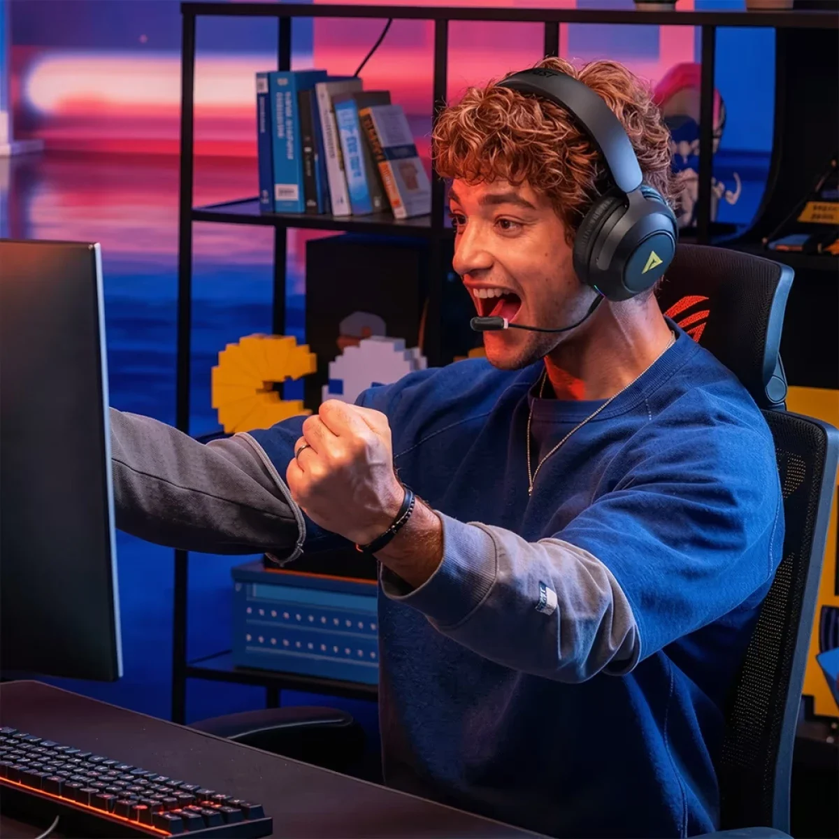 ACEFAST H20 Dual-Mode Wireless Gaming Headset - Black - Image 6