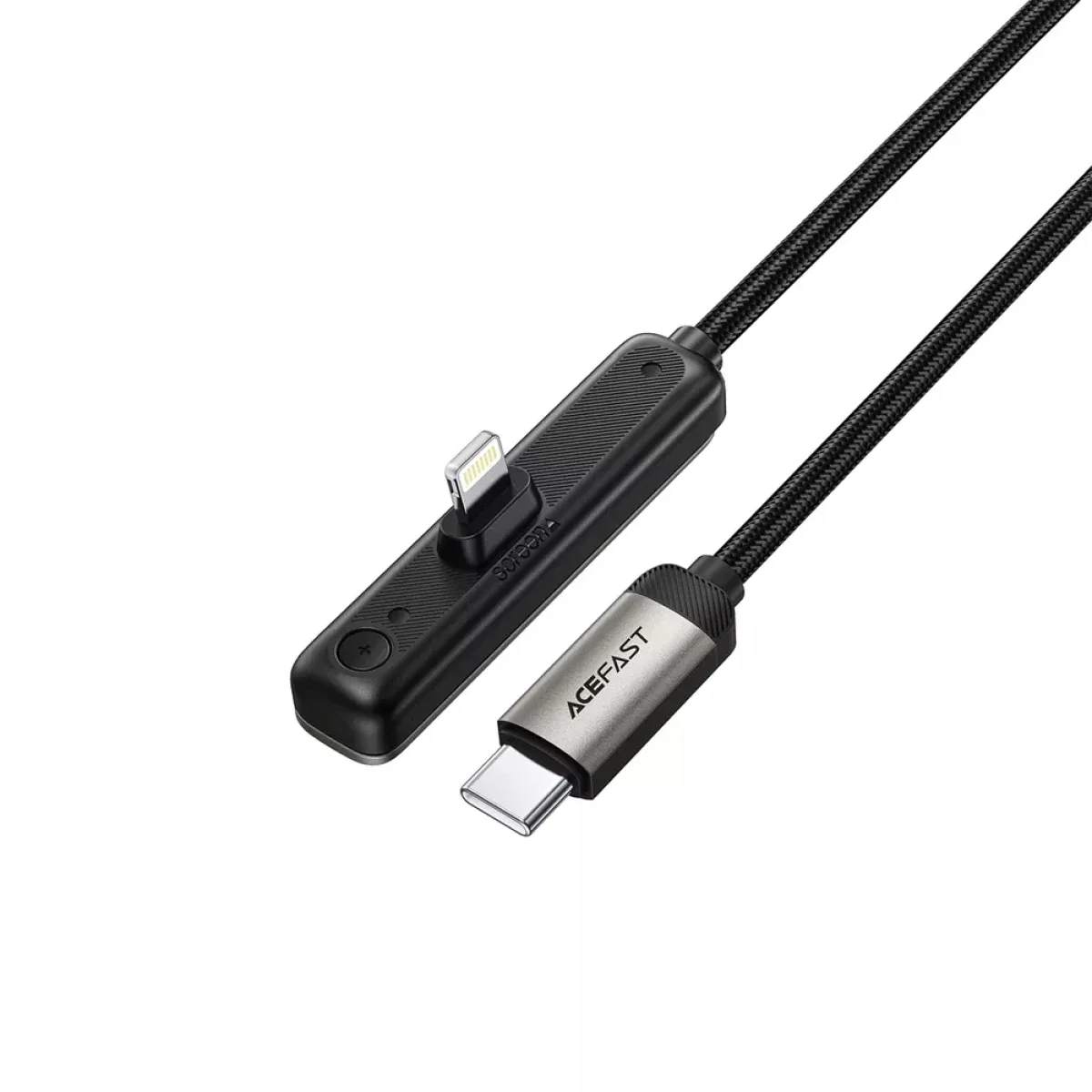 ACEFAST C28-01 USB-C to Lightning Cable with Phone Holder - Metal Grey - Image 2