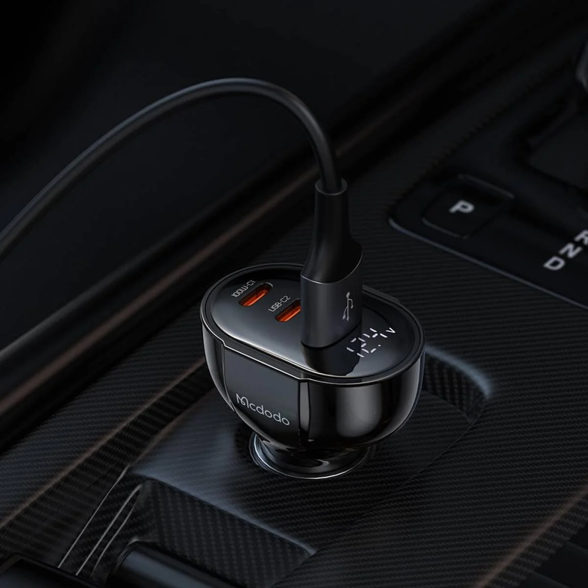 Mcdodo CC-4450 128W Digital Display 2 USB-C + USB-A PD Fast Car Charger - Thumbnail 3