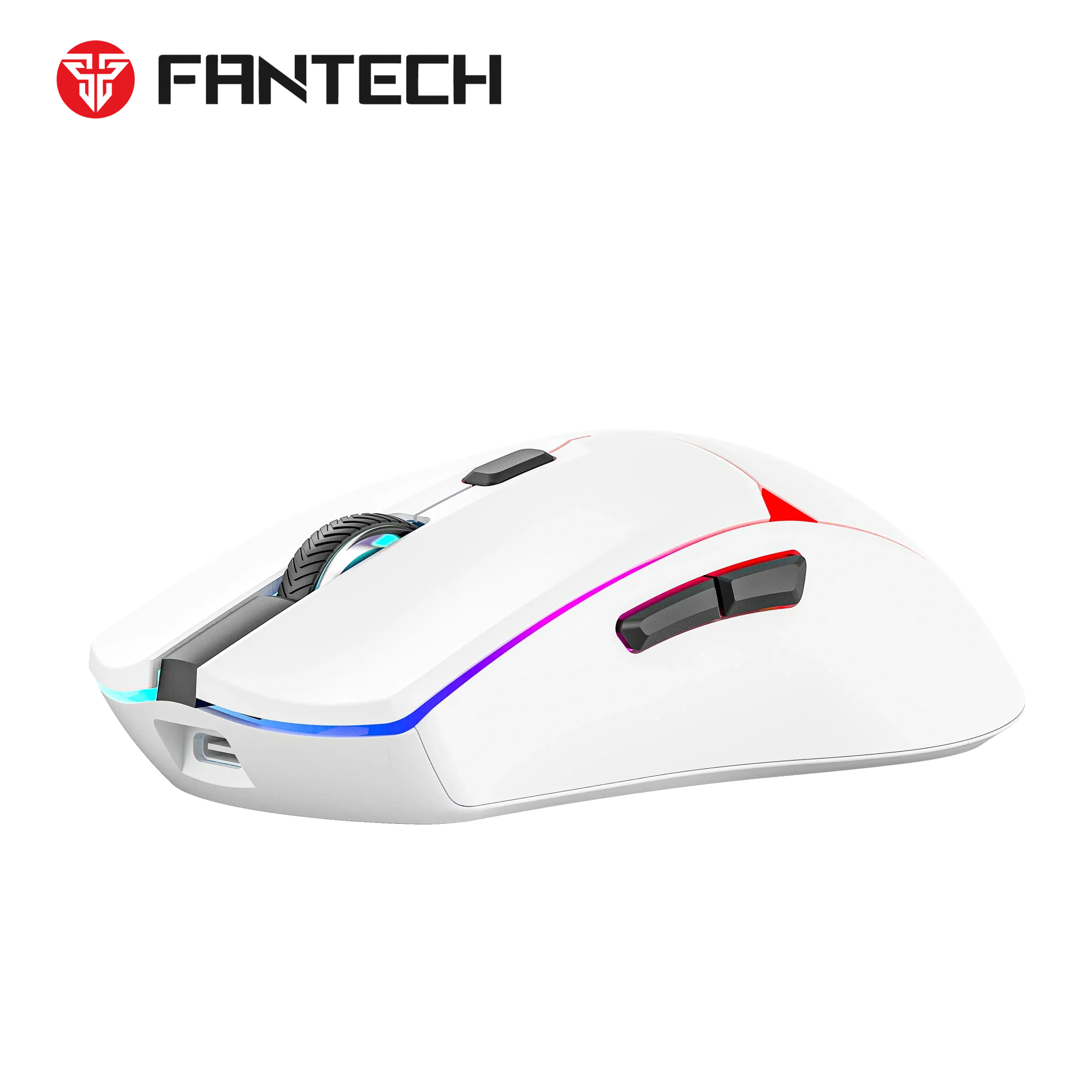ماوس ألعاب لاسلكي Fantech CRYPTO II WG7V2RD باللون الأبيض - Image 2