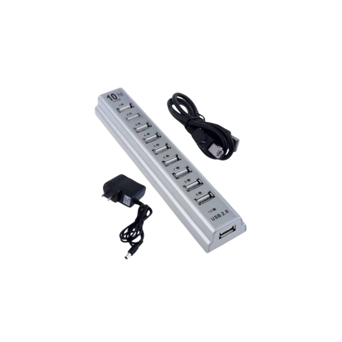 موزع USB من CHINA بـ 10 منافذ مع مفتاح تشغيل