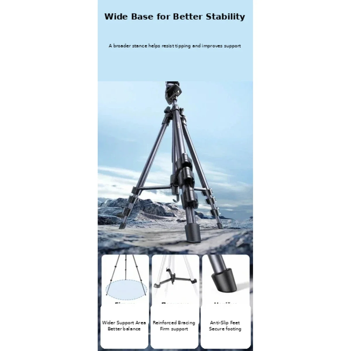 Ugreen LP742 Portable Floor-Standing Smartphone Tripod 25428 - Image 2