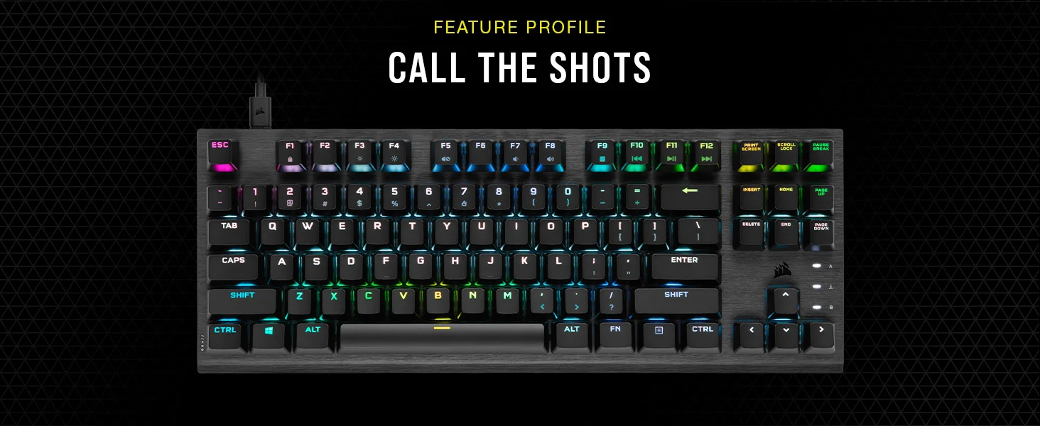 كيبورد ألعاب Corsair K60 PRO TKL RGB بدون لوحة أرقام بسويتشات OPX بصرية ميكانيكية – CH-911D01A-NA - Image 12
