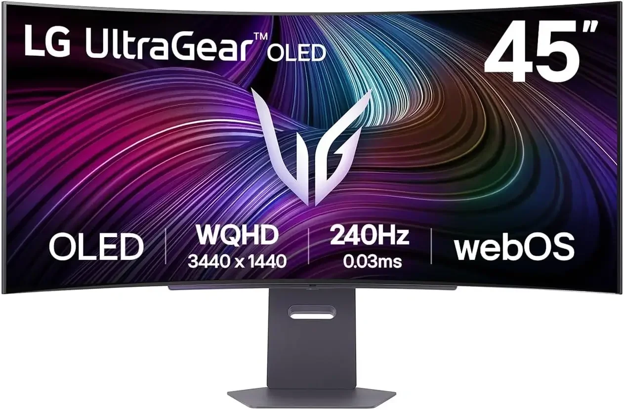 LG UltraGear 45GX90SA 45-inch OLED 240Hz 0.03ms WQHD 2K Curved Gaming Monitor