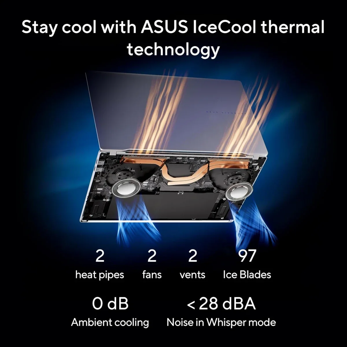 لابتوب Asus Vivobook S 15 S5507QA مقاس 15.6 إنش 3K OLED 120Hz بمعالج Snapdragon X Elite وذاكرة 32GB وسعة 1TB SSD - Cool Silver - Image 4