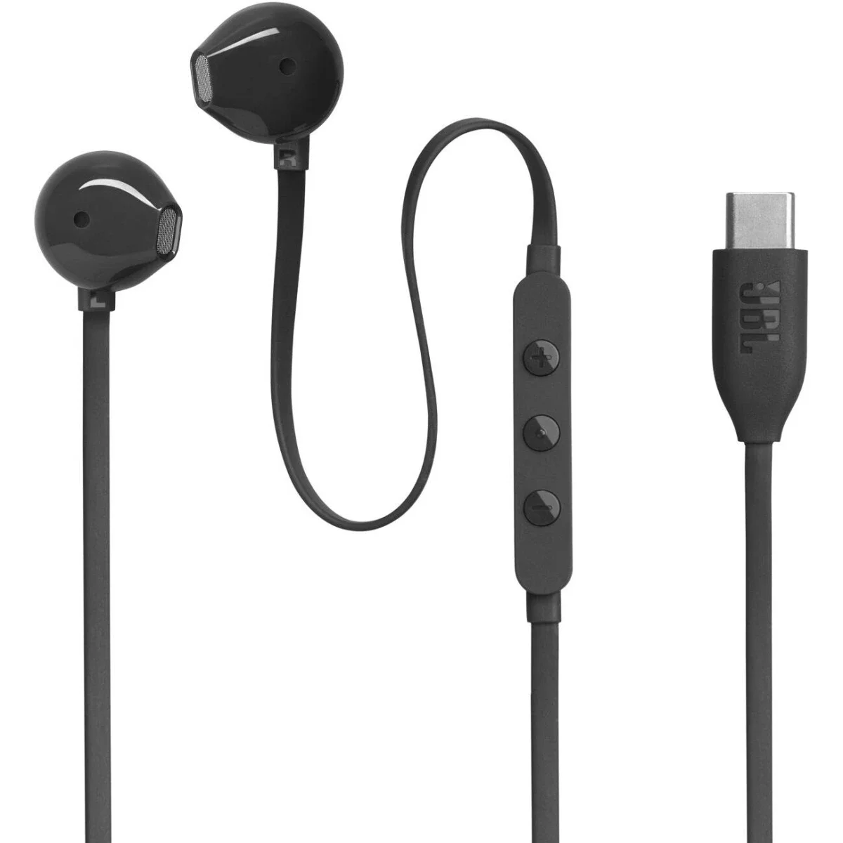 JBL Tune 305C USB-C Wired Hi-Res Earbuds with Mic, Black - Thumbnail 2
