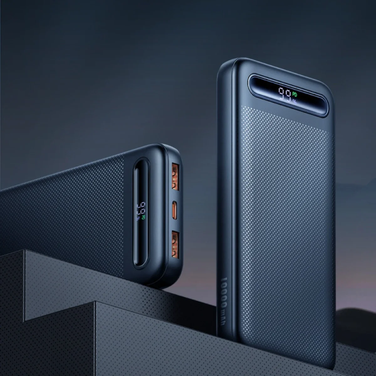 Mcdodo MC-3882 10000mAh Power Bank with Digital Display, 22.5W, USB-C & Dual USB-A - Blue - Thumbnail 2