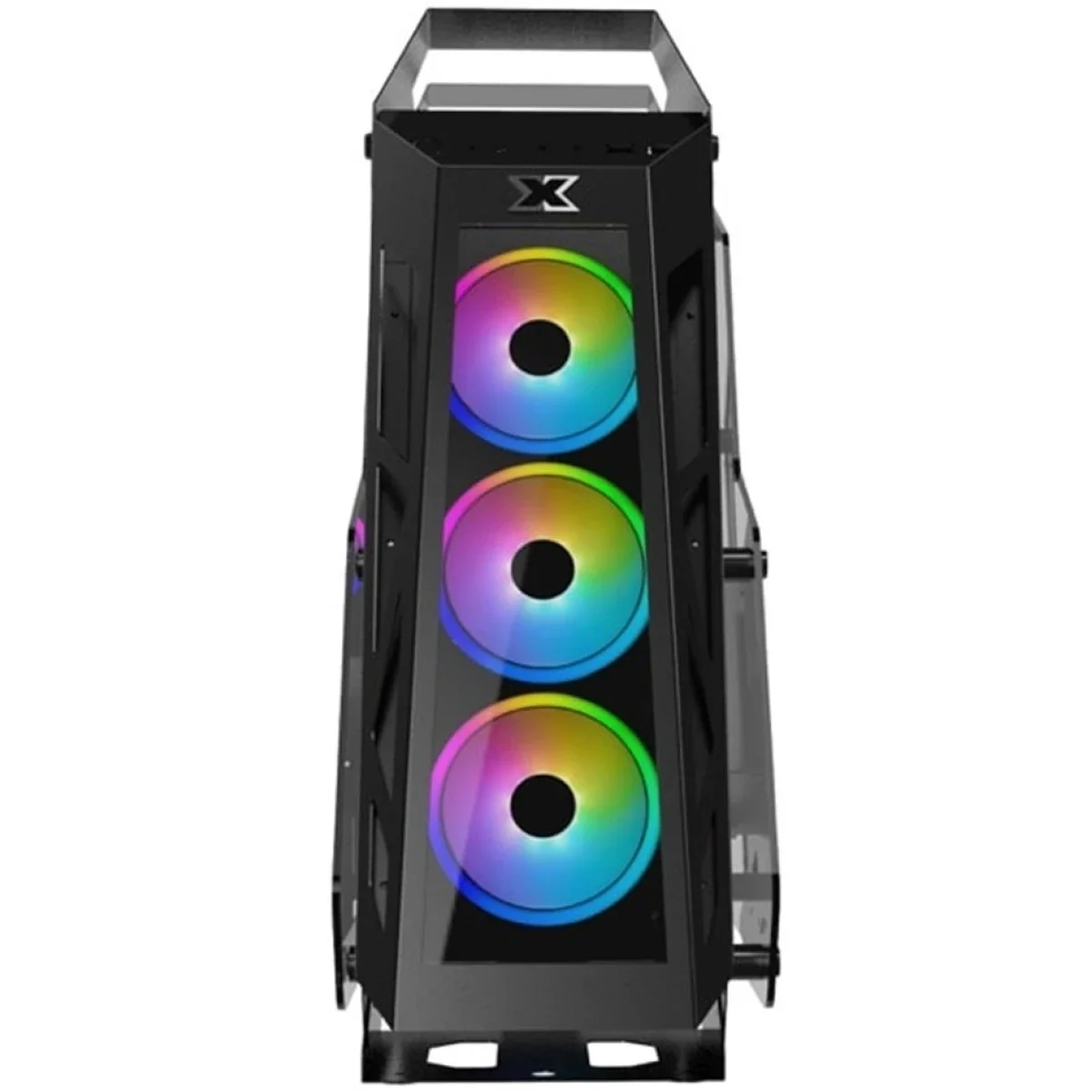 هيكل كمبيوتر ألعاب XIGMATEK Zeus ميد تاور مع زجاج مقوى و5 مراوح RGB ودعم ATX - Image 3