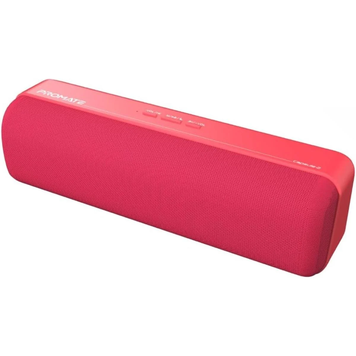 Promate Capsule-2 Bluetooth Speaker, 6W HD Sound, Red - Thumbnail 2