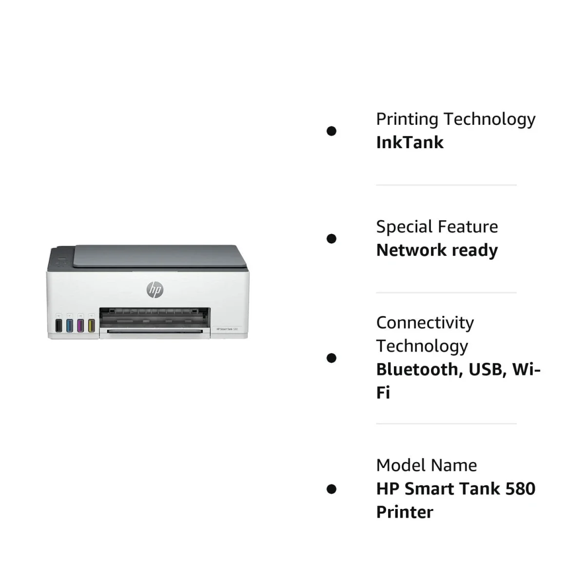 طابعة HP Smart Tank 580 متعددة الوظائف بخزان حبر لاسلكية ملونة - Image 7