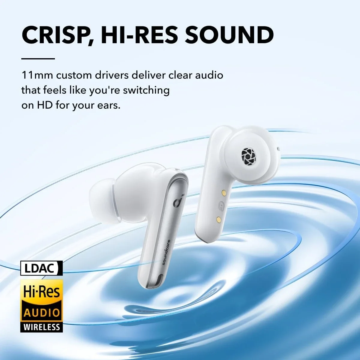 Anker soundcore Liberty 4 NC Wireless Earbuds with Adaptive ANC, Hi-Res Sound, 50H Battery - White - Thumbnail 2