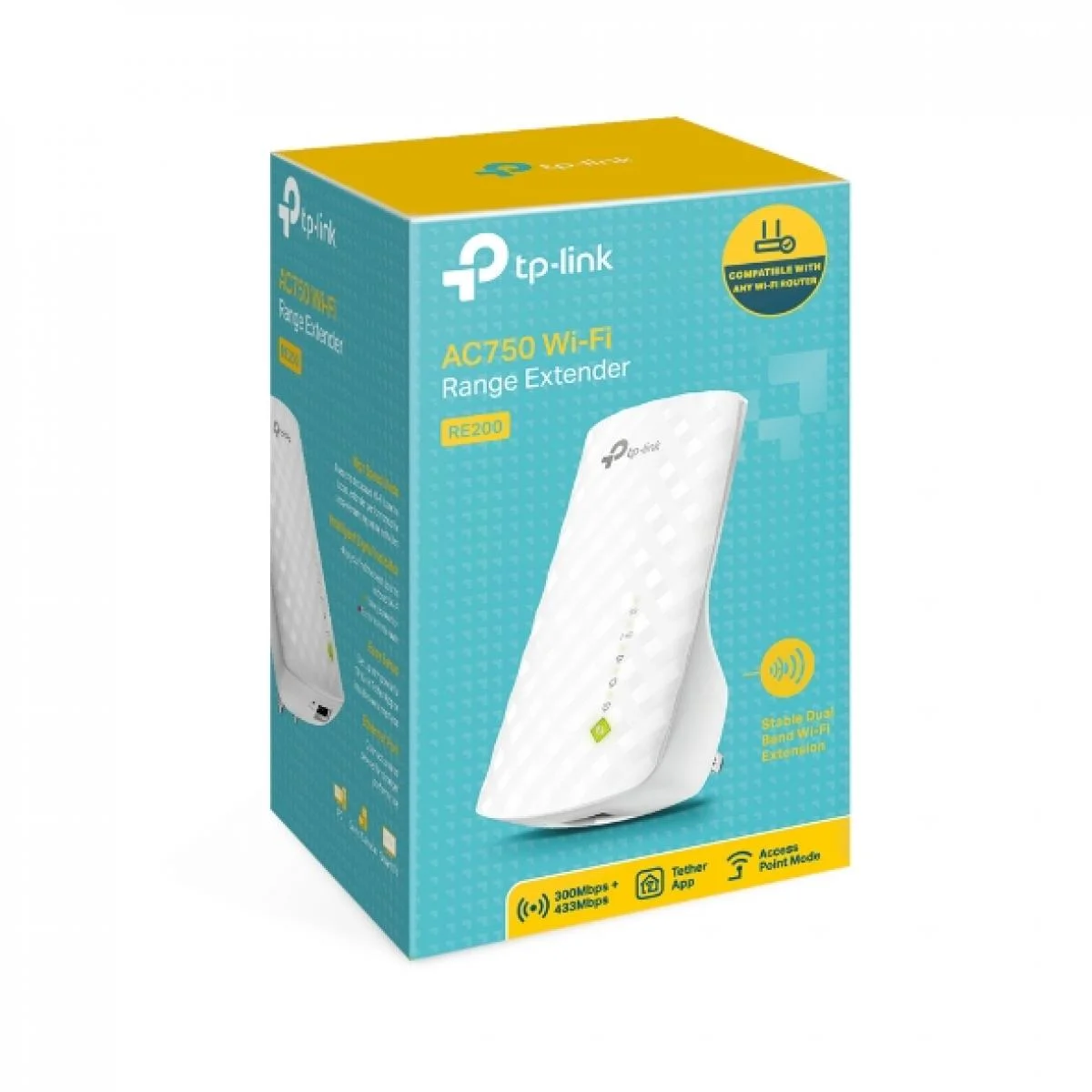 مقوي واي فاي TP-LINK RE200 AC750 ثنائي النطاق حتى 750 Mbps - Image 3
