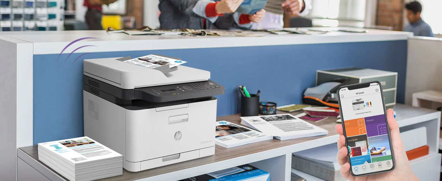 HP Color Laser MFP 179fnw Wireless All-in-One Printer - Thumbnail 5