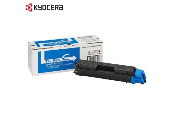 تونر Kyocera TK-590C أصلي سماوي لطابعة FS-2016MFP - Thumbnail 2