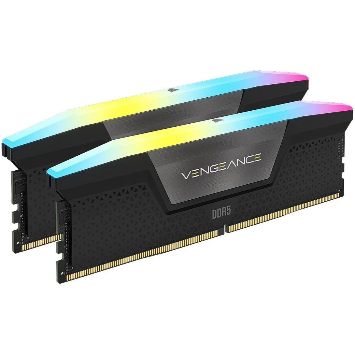 ذاكرة Corsair VENGEANCE RGB بسعة 32GB (2x16GB) DDR5 بسرعة 7200MT/s وتوقيت CL34 - أسود - Image 2