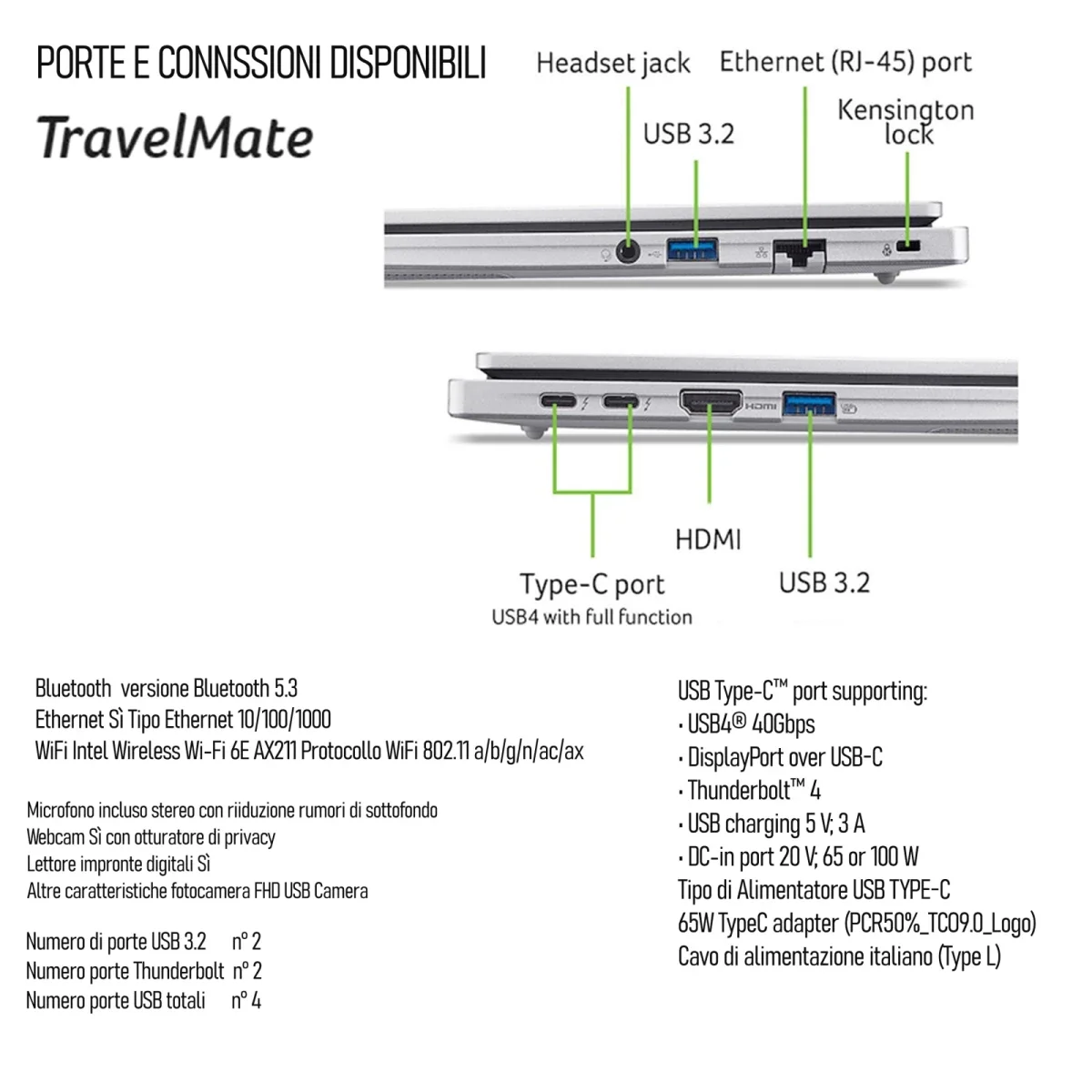 Acer TravelMate P2 15 (2025) Intel Core Ultra 5 225U 16GB RAM 1TB SSD 15.6-Inch FHD Business Laptop - Silver - Image 2