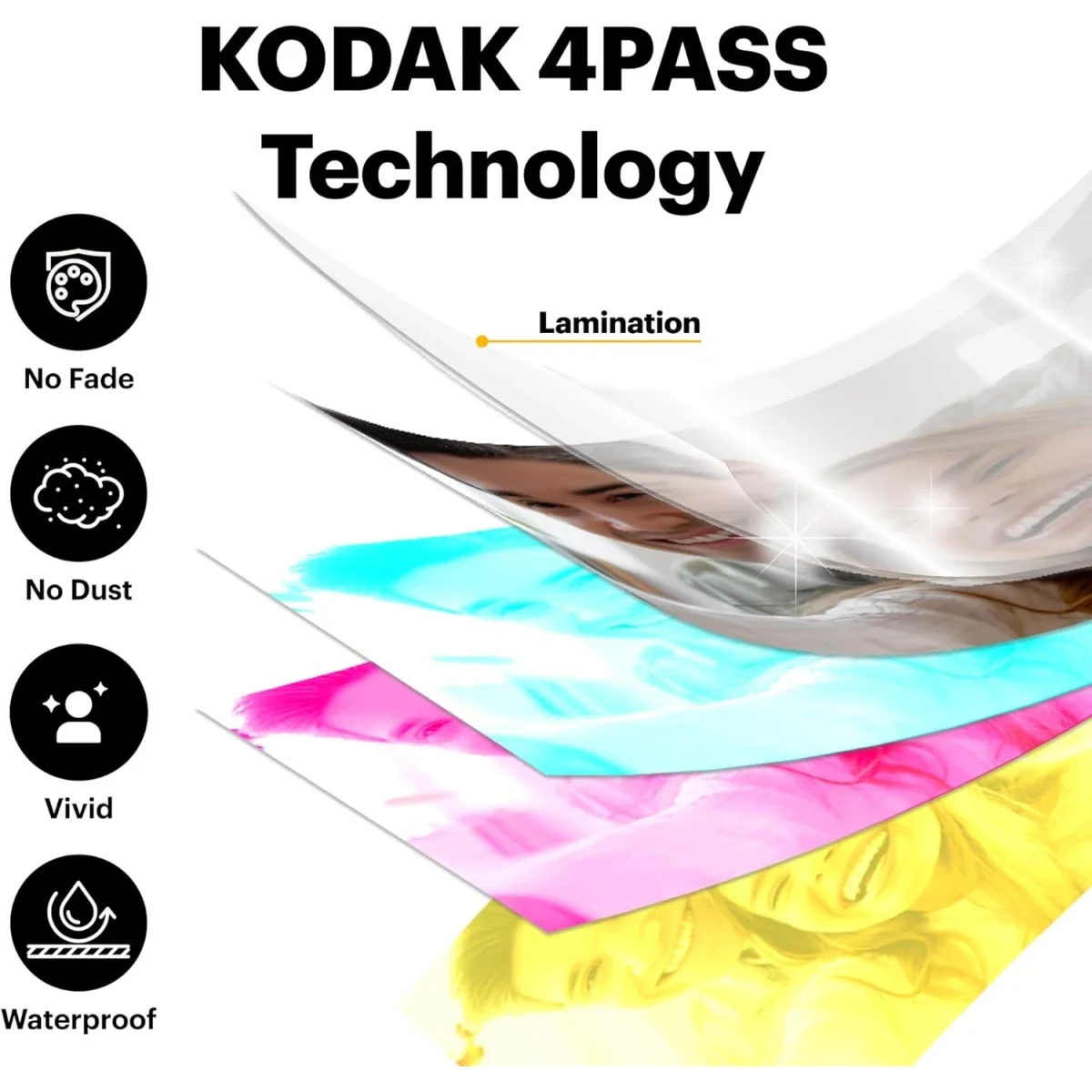 طابعة صور Kodak Dock Era D600 مقاس 10 × 15 سم بتقنية 4PASS مع بلوتوث و8 أوراق - Image 16