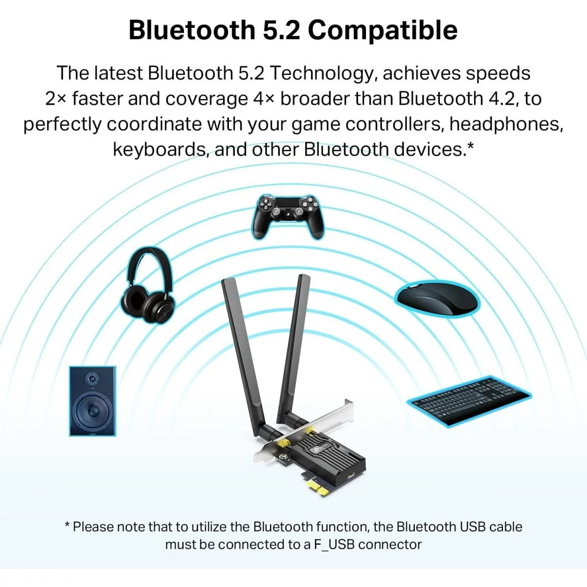 TP-LINK Archer TX20E AX1800 Wi-Fi 6 PCIe Adapter with Bluetooth 5.2 - Thumbnail 6