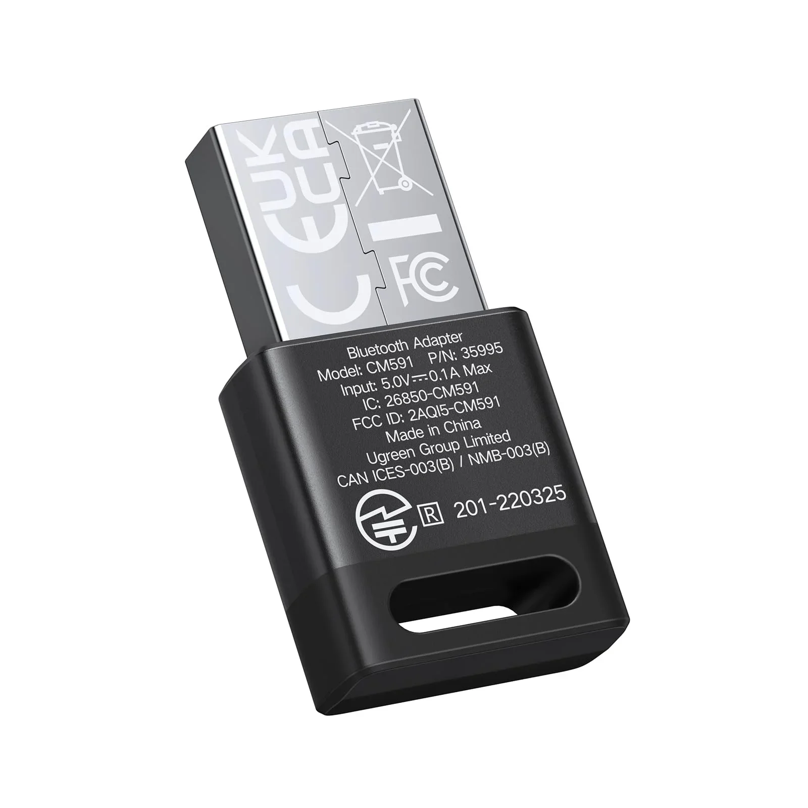محول بلوتوث Ugreen 35995 USB إصدار 5.3 للكمبيوتر - Thumbnail 9