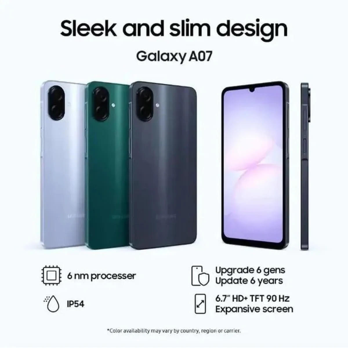 هاتف Samsung Galaxy A07 رام 6GB وسعة 128GB