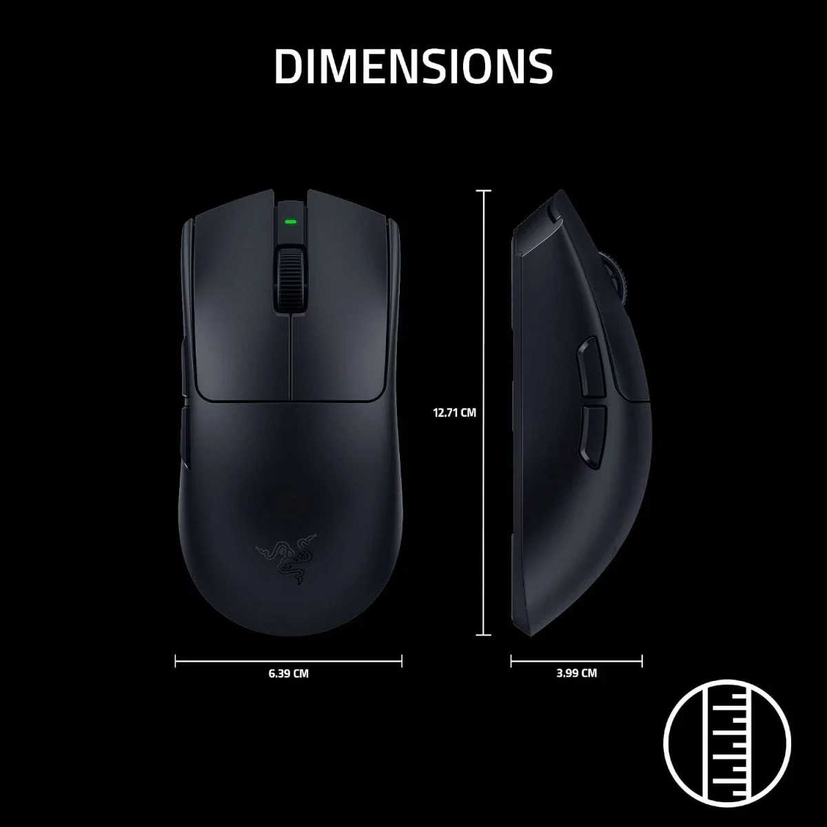 Razer Viper V4 Pro Wireless Gaming Mouse, 50g, 50K DPI, 8K Polling, Gen-4 Optical Switches, Optical Scroll Wheel, USB-C Charging, PC & Mac – Black - Image 4