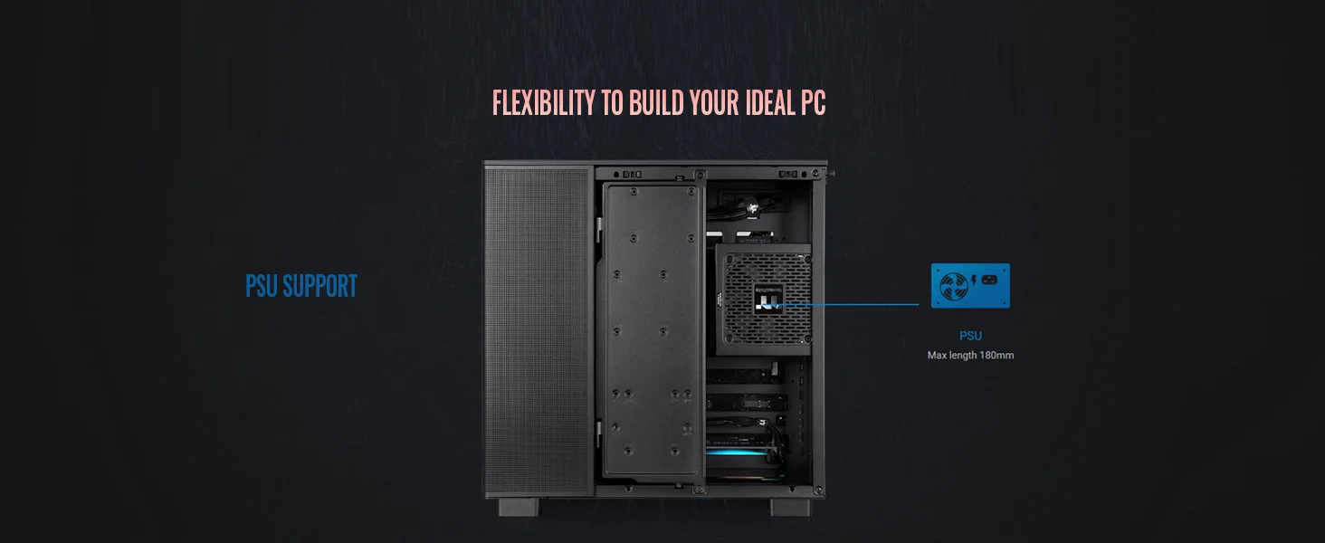 Thermaltake View 380 XL WS ARGB Mid-Tower PC Case Black - Image 19