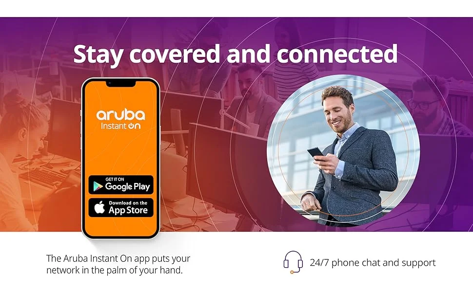 جهاز واي فاي لاسلكي لتغطية مساحات كبيرة لاستخدام الانترنت نوع  Aruba Instant On AP22 Wi‑Fi 6 2x2 مع دعم Smart Mesh - Thumbnail 9