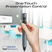 جهاز تحكم بالعروض وقلم ستايلس Promate ProPointer-S لاسلكي بمؤشر ليزر أخضر وتقنية 2.4GHz ومدى 50 متر - أسود - Thumbnail 13