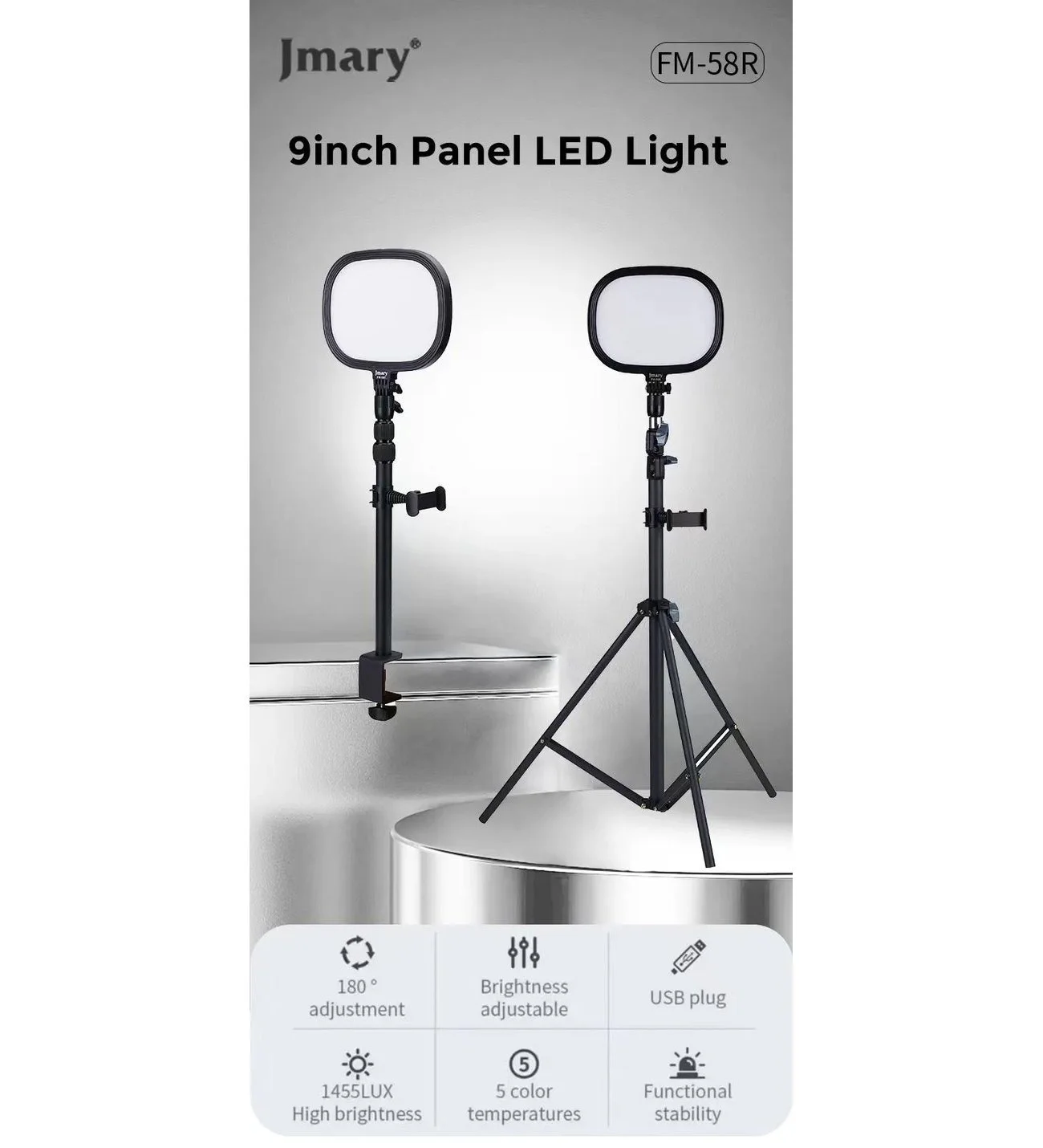 Jmary FM-58R 9-inch Panel LED Light - Image 9
