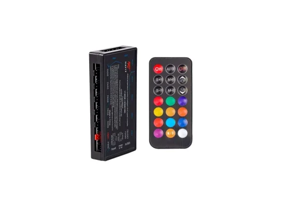 HAVIT F2093 PWM & ARGB Fan Controller Hub with Remote - Image 2