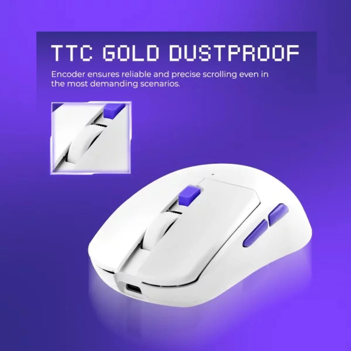 Proove Everon Dual-Mode Wireless Gaming Mouse, 10000 DPI, Black - Thumbnail 5