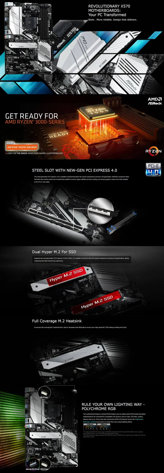 لوحة أم ASRock X570 PRO4 بمعالج AMD ومقبس AM4 وحجم ATX - Thumbnail 3