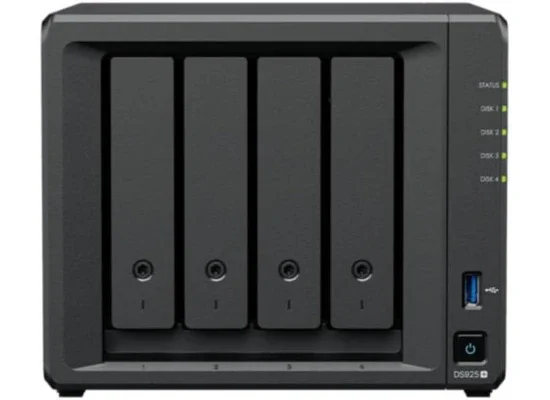 خادم NAS بدون أقراص Synology DiskStation DS925neo+ بأربع فتحات مع AMD Ryzen V1500B وذاكرة DDR4 سعة 4GB - Image 5